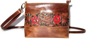 img 3 attached to 👜 PRERNA Women's Leather Shoulder Bag: Handcrafted & Stylish Crossbody Sling Bag in Vintage Brown