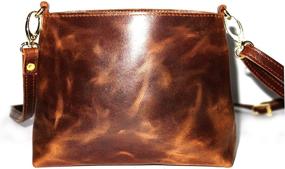 img 2 attached to 👜 PRERNA Women's Leather Shoulder Bag: Handcrafted & Stylish Crossbody Sling Bag in Vintage Brown