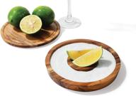 enhance your cocktail experience with outset 🍸 medium acacia wood cocktail rimmer - pack of 1 logo