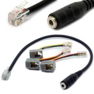 4p4c rj9/rj10 to 3.5mm female headset adapter cable for cisco ip phones - enhance audio connectivity and experience logo