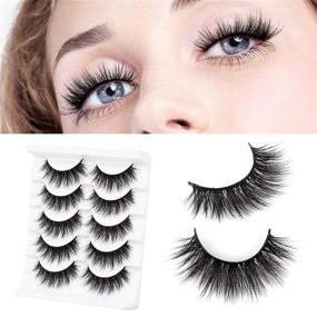 img 3 attached to 💫 Cuckoo Faux Mink Lashes Pack, 5 Pairs Natural Soft 3D Faux Mink Eyelashes with Eyelash Glue Kit, Long Dramatic False Eyelashes for Women - JL-919