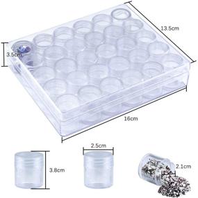 img 3 attached to Heatoe Diamond Painting Storage Box: Craft Storage Organizer with 30 Individual Bottles for Nail Art, Jewelry, DIY Sewing, and Sequins - Convenient Bead Organizer Craft Case with Lid