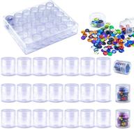 heatoe diamond painting storage box: craft storage organizer with 30 individual bottles for nail art, jewelry, diy sewing, and sequins - convenient bead organizer craft case with lid logo