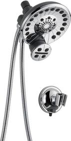 img 4 attached to Enhanced Chrome Peerless Sidekick Touch-Clean Shower Head with Hand Held Shower Head and Hose (Model 76465)