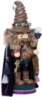 🦉 kurt adler 15-inch hollywood wizard nutcracker with owl: a spellbinding addition to your collection логотип