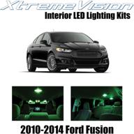 xtremevision внутренние светодиоды для ford fusion 2010-2014 (5 штук) зеленый комплект светодиодов для салона, инструменты для установки. логотип