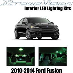 img 4 attached to Xtremevision Внутренние светодиоды для Ford Fusion 2010-2014 (5 штук) Зеленый комплект светодиодов для салона, инструменты для установки.