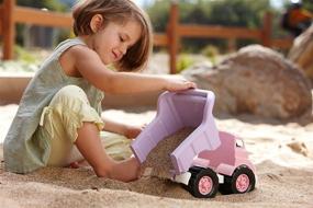 img 1 attached to 🚚 Green Toys Pink Dump Truck: BPA-Free, Phthalates-Free Play Vehicle for Developing Gross Motor and Fine Motor Skills