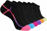 🧦 literra women's ankle low cut socks with cushion - ideal for athletic, sport, and casual use (pack of 6) логотип