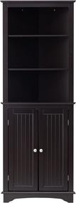 img 4 attached to 🏠 Высокий угловой шкаф Spirich Home: универсальное напольное хранение для ванной комнаты, кухни, гостиной или спальни