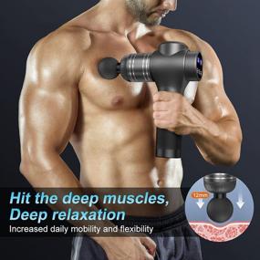 img 3 attached to 💪 Maximize Muscle Recovery with Handheld Deep Tissue Percussion Massage Gun for Athletes