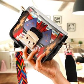 img 1 attached to 👜 Женские прозрачные пластиковые сумки и кошельки: OCT17 прочные и стильные сумки через плечо