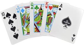 img 1 attached to 🃏 Copag 4-Color Design 100% Plastic Playing Cards: Poker Size Regular Index Red/Blue Double Deck Set - Premium Quality for Limitless Card Gaming Action