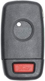 img 2 attached to 🚗 Pontiac G8 2008-2009 Replacement Folding Remote Key Case Fob Shell with 5 Buttons by Keyecu