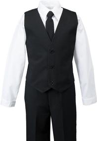 img 2 attached to 👔 Stylishly Sleek: Spring Notion Big Boys' Modern Fit Dress Suit Set