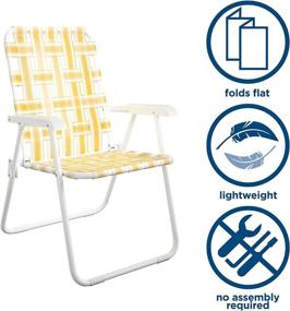 img 2 attached to High-Quality Novogratz Poolside Gossip Collection: Priscilla Folding Chairs (2-Pack, Yellow)