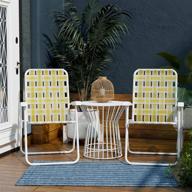 high-quality novogratz poolside gossip collection: priscilla folding chairs (2-pack, yellow) logo