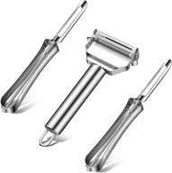 🥕 versatile stainless steel kitchen peeler set for efficient carrots and potatoes peeling logo