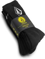 🧦 volcom boys full stone 3-pack socks logo