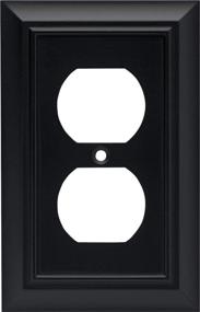 img 4 attached to 🏛️ Architectural Single Duplex Outlet Wall Plate: Flat Black Cover (Packaging May Vary)