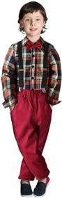 img 2 attached to 👶 Nwada Clothing Toddler Burgundy Boys' Suspender – Stylish Kids' Apparel