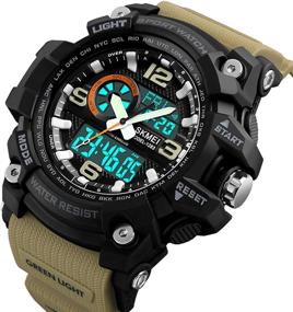 img 3 attached to Waterproof Military Multifunction Stopwatch Watch Khaki