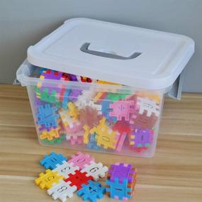 img 2 attached to 📦 Jandson Plastic Storage Bin with Lid: 6 Quart Latching Box, 6 Pack - Organize with Ease!