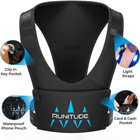 img 3 attached to 🏃 Runitude Running Vest Phone Holder – The Ultimate Cell Phone Holder for Joggers: V1 VR Vest with LED Light Straps, Water Resistant Design (Men & Women)