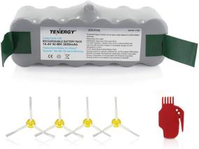 img 4 attached to Tenergy 14.4V 3850mAh NiMH Battery for iRobot Roomba 900/800/700/600/500 Series - Extended Life 🔋 1000 Cycles, Vacuum Replacement Batteries with Bonus: 4 Side Brushes & 1 Brush Cleaning Tool