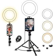 🌟 улучшите свое освещение с 10,2-дюймовым светильником saveyour selfie led ring light: идеально подходит для прямых трансляций, макияжа, фотографии и видеозаписи с штативом, держателем для смартфона и совместимостью с ipad. логотип