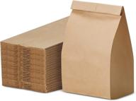 🛍️ 500 durable kraft paper bags - perfect for lunches and grocery shopping (3 lb, brown) logo