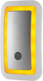 img 4 attached to 🌙 GE Enbrighten SleepLite LED Amber Night Light with Dusk-to-Dawn Sensor and Melatonin for Natural Sleep - Ideal for Bedroom, Nursery, and Bathroom - 1 Pack (36244) - Brushed Nickel - High/Low/Off Settings