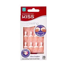 img 4 attached to Kiss Everlasting French Nail Manicure, Chip-Free with Flexi-Fit Technology, Real Short, 'Endless' Nail Kit + Pink Nail Glue (2 g / 0.07oz.), Mini File, Manicure Stick, and 28 Fake Nails