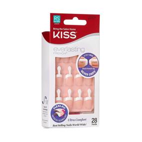 img 3 attached to Kiss Everlasting French Nail Manicure, Chip-Free with Flexi-Fit Technology, Real Short, 'Endless' Nail Kit + Pink Nail Glue (2 g / 0.07oz.), Mini File, Manicure Stick, and 28 Fake Nails