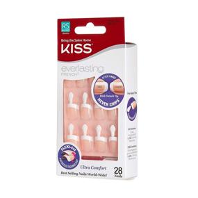 img 2 attached to Kiss Everlasting French Nail Manicure, Chip-Free with Flexi-Fit Technology, Real Short, 'Endless' Nail Kit + Pink Nail Glue (2 g / 0.07oz.), Mini File, Manicure Stick, and 28 Fake Nails