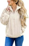 🧥 merokeety women's stylish zipper sherpa pile pullover tops for cozy comfort логотип