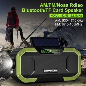 img 2 attached to Stay Connected Anywhere with LAMA Portable Emergency Radio: Wireless Speaker, NOAA Weather Radio, AM/FM & Hand Crank for Household and Outdoor Use (Green)