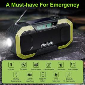 img 3 attached to Stay Connected Anywhere with LAMA Portable Emergency Radio: Wireless Speaker, NOAA Weather Radio, AM/FM & Hand Crank for Household and Outdoor Use (Green)