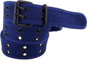 img 1 attached to Kids Canvas Two Hole Belt Available Boys' Accessories
