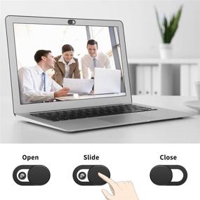 img 3 attached to 🔒 Ultimate Privacy Protection: Webcam Cover 6 Pack for Laptop, Phone, Tablet, MacBook, iPhone, iMac, Echo Show, iPad, and Desktop - Slide Blocker with Ultra Thin Design