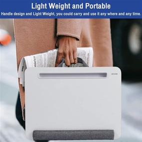 img 2 attached to 🖥️ Besign LT08 Laptop Stand: Portable Lap Desk with Pillow Cushion for 14 inch Laptops - Anti-Slip Strip, White