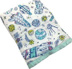 img 4 attached to HGHG Bamboo Cotton Stroller Blanket Bedding