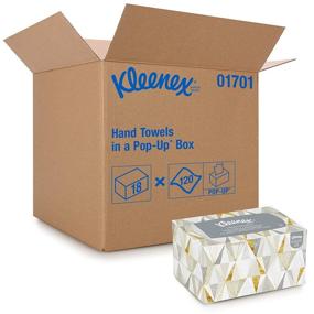 img 4 attached to 🧻 Kleenex Hand Towels with Premium Absorbency Pockets - Convenient Pop-Up Box - 18 Boxes/Case