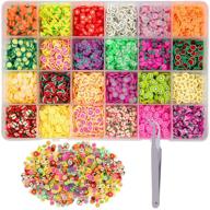 🍉 duufin 16800 pcs nail art fruit slices: colorful 3d fruit design with tweezers for diy nail art, slime making, crafts, and decoration logo