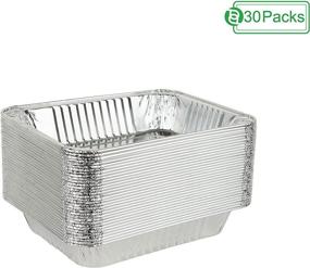 img 3 attached to 🎉 PARTY BARGAINS 9x13 Aluminum Pans - 30 Pack Half Size Deep Foil Pans
