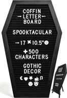 🎃 get creative with our black felt coffin letter board: the perfect way to customize and display messages логотип