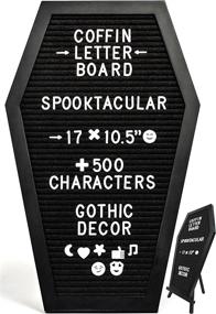 img 4 attached to 🎃 Get Creative with our Black Felt Coffin Letter Board: The Perfect Way to Customize and Display Messages