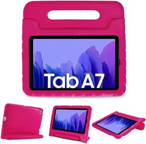 img 4 attached to 📱 ProCase Samsung Galaxy Tab A7 10.4 2020 Kids Case - Shock Proof Convertible Handle Stand Cover for 10.4 inch Galaxy Tab A7 - Magenta