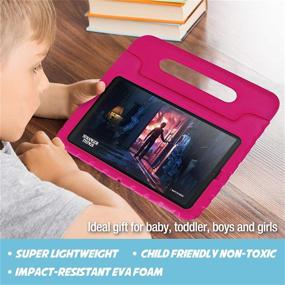 img 2 attached to 📱 ProCase Samsung Galaxy Tab A7 10.4 2020 Kids Case - Shock Proof Convertible Handle Stand Cover for 10.4 inch Galaxy Tab A7 - Magenta
