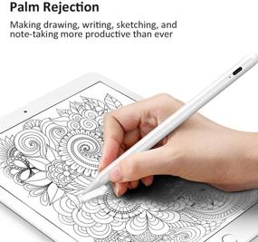 img 3 attached to 🖊️ Advanced Stylus Pen for iPad with Palm Rejection | Active Pencil for Apple iPad 6/7/8th Gen, iPad Air 3rd/4th Gen, iPad Pro 11/12.9 Inch, iPad Mini 5th Gen (2018-2021 Compatible)